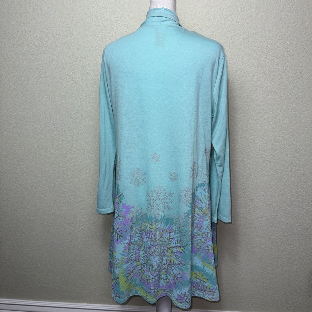 A Walk in the Park Longline Duster M* Coastal Grandmother Artsy Boho Layer - Picture 3 of 5